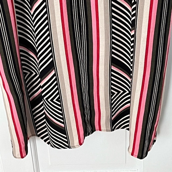 ANTHROPOLOGIE McKenzie Mock Neck Tunic Dress Striped Puff Sleeve X-Small - Picture 11 of 16